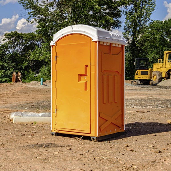 how often are the porta potties cleaned and serviced during a rental period in Dunn Center North Dakota